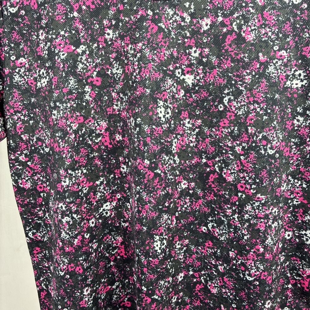 Under Armour YXL Pink Black Polo Short Sleeve Shirt - Picture 2 of 6
